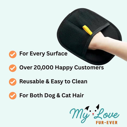 🐾 Ultimate Pet Hair & Lint Remover Mitt | Reusable Couch & Carpet Cleaner